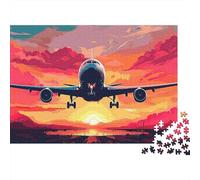 Airplane Sunset Flight 1000 Teile Karton Puzzle Puzzle 1000 Teile Für Erwachsene Gruppen Brain Training Partyspiel Urlaubsunterhaltung Geschenk 38x26cm/1000pcs