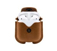 AirPods 1 / 2 Housse en cuir véritable AirSnap by Twelve South - Marron clair