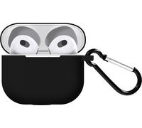AirPods 3 Étui souple en silicone, mousqueton - Noir
