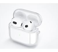 AirPods 3 Housse claire 360° Protection totale TPU anti-poussière avec porte-clés