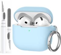 AirPods 4 (2024) Case with Cleaning Kit Silicone Protective Case for AirPods 4th Generation Anti-Scratch Cover for Apple AirPods 4 Support USB-C Charging and Wireless Charging