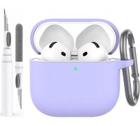 AirPods 4 (2024) Case with Cleaning Kit Silicone Protective Case for AirPods 4th Generation Anti-Scratch Cover for Apple AirPods 4 Support USB-C Charging and Wireless Charging