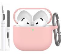 AirPods 4 (2024) Case with Cleaning Kit Silicone Protective Case for AirPods 4th Generation Anti-Scratch Cover for Apple AirPods 4 Support USB-C Charging and Wireless Charging