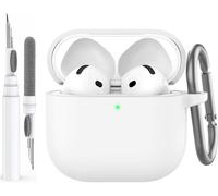 AirPods 4 (2024) Case with Cleaning Kit Silicone Protective Case for AirPods 4th Generation Anti-Scratch Cover for Apple AirPods 4 Support USB-C Charging and Wireless Charging