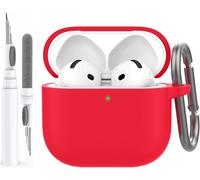 AirPods 4 (2024) Case with Cleaning Kit Silicone Protective Case for AirPods 4th Generation Anti-Scratch Cover for Apple AirPods 4 Support USB-C Charging and Wireless Charging
