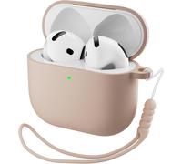 AirPods 4 (2024) Silicone Case, AirPods 4th Generation Protection [with Rope], AirPods 4th Shockproof Case, AirPods 4 Case [Full Protection] - Sand