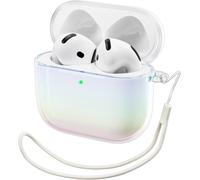 AirPods 4 Case (2024)(USB-C) TPU Full Protection AirPods 4th Generation Case, Shockproof Case Cover with Rope - Transparent