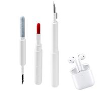 Airpods Cleaner Outil Nettoyage Écouteurs, Stylo Nettoyage Multifonction, Stylo Nettoyage Bluetooth, 4 en 1 Kit Nettoyage Airpods Vec Brosse Et Embout MéTal pour Phone Camera Keyboard - Blanc