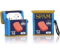 Airpods Étui en Silicone Compatible avec Les Airpods 1 et 2 Case Couverture de Dessin Animé 3D Mignon Drôle [Série de Boissons en Conserve] (Boeuf en Conserve)