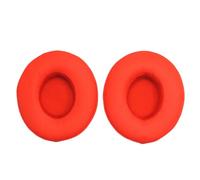 AirPods Max, 1Pair Earpads Protein Leather Ear Pad Cushions Covers Memory Foam Earmuffs for 2 & 3 Headsets Cover(Red)