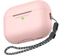 AirPods Pro 2 Case Silicone AirPods Pro 2nd Generation Protective Case [with Rope] Anti-Scratch Shockproof Cover for Apple AirPods Pro 2 2024/2023/2022 Charging Case (Pink)
