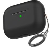 AirPods Pro 2 Case Silicone Protective Case AirPods Pro 2nd Generation [with Carabiner] Anti-Scratch Shockproof Cover for Apple AirPods Pro 2 2024/2023/2022 Charging Case (Black)