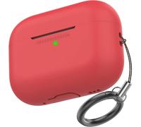 AirPods Pro 2 Case Silicone Protective Case AirPods Pro 2nd Generation [with Carabiner] Anti-Scratch Shockproof Cover for Apple AirPods Pro 2 2024/2023/2022 Charging Case (Red)