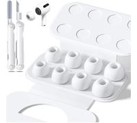 AirPods Pro 2nd/1st Generation Replacement Ear Tips with Portable Storage Box and Cleaning Pen, Noise Reduction Hole with Built-in Dustproof Screen, Ear Tips for AirPods Pro 2nd/1st Gen 4 Pairs