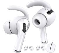 AirPods Pro Ear Hooks [Storage Pouch Added] 3 Pairs Non-Slip Ear Covers Accessories Compatible with Apple AirPods Pro (White)