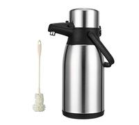 Airpot Distributeur de café thermique avec pompe, distributeur de boissons chaudes, carafe à café Airpot à café isotherme en acier inoxydable, grand distributeur de boissons à levier pour eau chaude