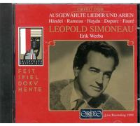 Airs & Cant. De Haendel, Haydn, Rameau, Duparc, Faure Sinoneau, Ténor & Werba, Piano