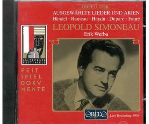 Airs & Cant. De Haendel, Haydn, Rameau, Duparc, Faure Sinoneau, Ténor & Werba, Piano