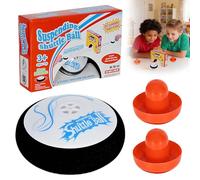 Airs Hockey Hover Puck, Jeu De Hockey Électrique Flottant avec 2 Poussoirs Rouges, Portable Léger Hockeys Air Palet Flottants Jeu Table, pour Les Fêtes, Anniversaires et Rassemblements en Famille