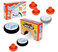 Airs Hockey Hover Puck,Jeu de Hockey sur Table avec 2 Poussoirs Rouge,Palet Hover de Table,pour Les Fêtes,Anniversaires et Rassemblements en Famille