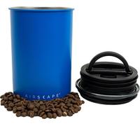 Planetary Design Airscape Boîte à café en acier inoxydable | Boîte de rangement alimentaire | Couvercle hermétique breveté | Poussez l'excès d'air pour préserver la fraîcheur des aliments (taille M,