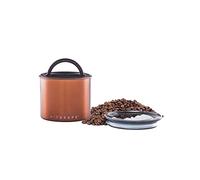 Airscape Boîte à café en inox | Conteneur de stockage alimentaire | Couvercle hermétique breveté | Préserve la fraîcheur des aliments | Taille S 250 gr | Cuivre Brossé)