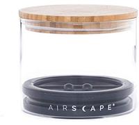 AirScape Boîte de conservation alimentaire - Couvercle hermétique breveté qui préserve la fraîcheur des aliments, stockage en verre avec couvercle en bambou, petite taille 10,2 cm