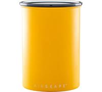 Airscape Edelstahl-Aromabehälter Mittel, Kaffeedose, Aufbewahrungdose, Edelstahl, Gelb Matt, AS2507