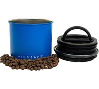 Planetary Design Airscape Boîte à café en acier inoxydable avec couvercle hermétique breveté pour évacuer l'excès d'air, garde les aliments frais (petit, bleu mat)