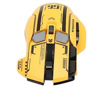 Airshi 3 Modes PC Mouse, 2.4G Macro Programmable Silencieux Filaire Gaming Mouse 5 DPI Réglable avec 11 Lumières RVB pour (Jaune)