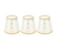 Airshi Abat-jour en Tissu Moderne Léger 3 Pièces Clip sur Abat-jour en Tissu Portable pour Ampoule E14 pour Lustres (11)