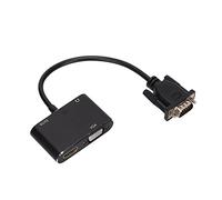 Airshi Adaptateur d'interface Multimédia Haute Définition VGA vers VGA, Adaptateur VGA Multiport Opération Simple pour Ordinateur