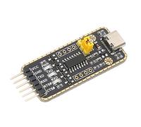 Airshi Adaptateur USB vers UART TTL Module de Convertisseur Série 6PN 3.3 V/5 V Sortie Type-C Interface Fusible Réarmable pour Bureau