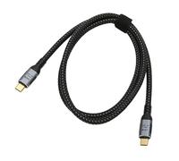Airshi Câble de Données USB 4.0, Prise en Charge de l'affichage 8K 60 Hz de Type C à Type C Câble de Données 40 Gbps Transfert Portable plaqué Or tissé pour Téléphone pour Tablette