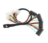 Airshi Câble Serial ATA, Câble Adaptateur Serial ATA 12 Gbps PVC Petite Perte SATA8087 SFF8482 à Faible Chaleur pour l'appareil (1m / 3.3ft)