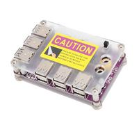 Airshi Carte d'alimentation ATX 24 Broches 12 Ports USB 2.0, Carte de Distribution d'énergie Minière avec Boîtier en Acrylique pour Ordinateur