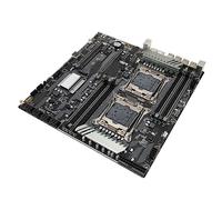 Airshi Carte Mère de Jeu, Transfert de Données 32 Go/s Carte Mère DDR4 X99 Dual F2 avec Carte Réseau 2 Gigabit pour PC