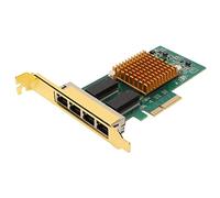 Airshi Carte PCI E Gigabit Ethernet, Support équipé 4 Ports RJ45 PCI Express Card pour Les Entreprises