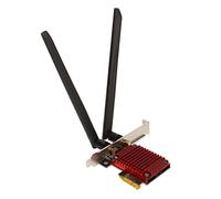 Airshi Carte Réseau sans Fil, Adaptateur sans Fil PCIe Plug and Play Antenne à Gain élevé 8dBi Technologie MU MIMO pour Ordinateur
