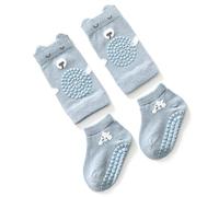 Airshi Chaussettes pour Genouillères Rampantes pour bébé, Coton Doux Doux pour la Peau, Anti-dérapant pour bébé Rampant pour Apprendre à Marcher pour l'été (S 0-12 mois)