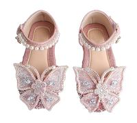 Airshi Chaussures de Princesse d'enfant en Bas âge, Chaussures Molles Respirables de Princesse de Bowknot de Cuir pour la Maison (23 Taille)