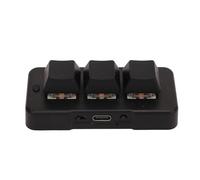 Airshi Clavier 3 Touches, Mini Clavier RVB rétroéclairé sans Fil pour Ordinateur Universel