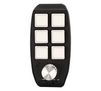 Airshi Clavier à Une Main, Opération Simple Programmable Mini Clavier 6 Touches Largement utilisé Connexion Double Mode Général avec Bouton pour PC (Blanc)