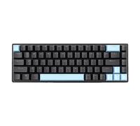 Airshi Clavier de Jeu, Connexion Filaire USB, Clavier d'ordinateur, Frappe Nette, Plug and Play, 68 Touches Rétroéclairées RVB pour Le Bureau (Bleu Noir)