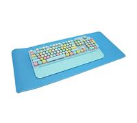 Airshi Clavier de Jeu en Alliage d'aluminium, 107 Touches de Commande, Clavier Mécanique Filaire ou sans Fil, Touches Rondes pour Ordinateur de Bureau (Blue)