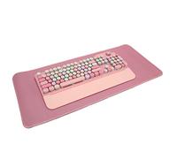 Airshi Clavier de Jeu en Alliage d'aluminium, 107 Touches de Commande, Clavier Mécanique Filaire ou sans Fil, Touches Rondes pour Ordinateur de Bureau (Pink)