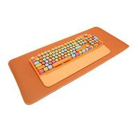 Airshi Clavier de Jeu en Alliage d'aluminium, 107 Touches de Commande, Clavier Mécanique Filaire ou sans Fil, Touches Rondes pour Ordinateur de Bureau (Orange)
