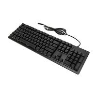 Airshi Clavier Filaire, 104 Touches, Interrupteur Mécanique rétroéclairé RVB, Clavier de Jeu par Câble de 4,9 Pieds pour Le Bureau (Interrupteur Vert (Touches Noires))