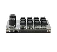 Airshi Clavier Mécanique, 2 Boutons Mini Clavier Programmable à 12 Touches pour Le Bureau (Noir)