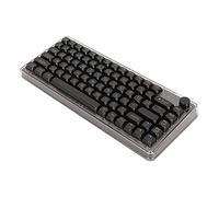 Airshi Clavier Mécanique à Montage sur Joint, Clavier Transparent, Batterie 2000 MAh Remplaçable à Chaud BT5.0 2,4 GHz Type C PBT Trois Modes de Connexion, éclairage RVB avec Bouton